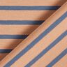 Baumwolljersey schmale & breite Streifen – kupfer/jeansblau,  thumbnail number 4
