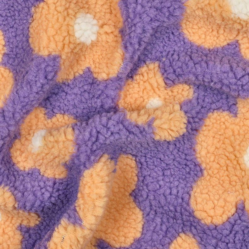 Teddypl&uuml;sch Blumen | Poppy Fabrics &ndash; lavendel/apricot,  image number 2