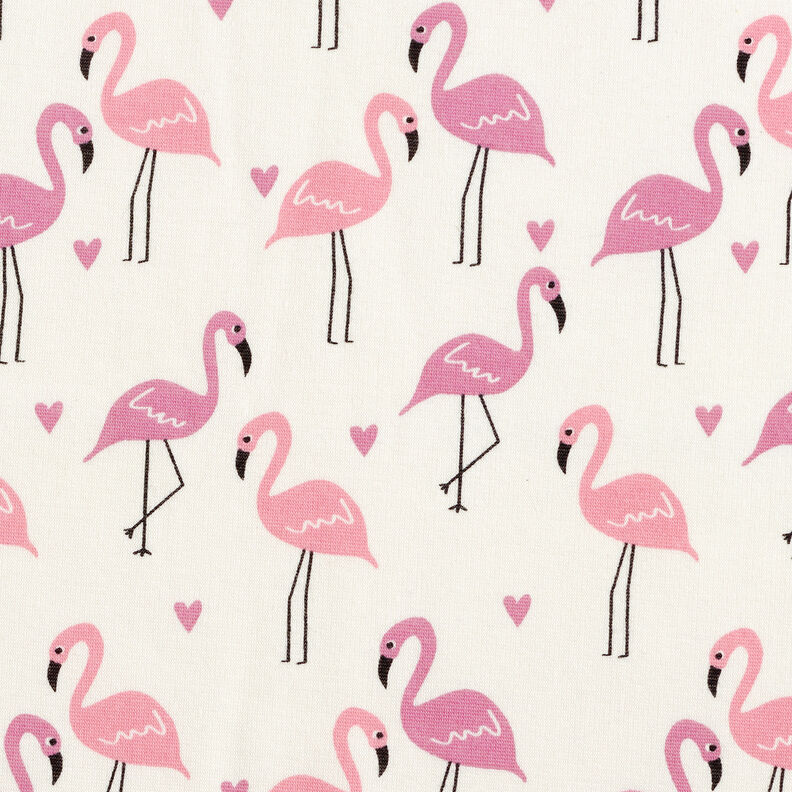 Alpenfleece verliebte Flamingos – wollweiss,  image number 1