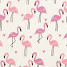 Alpenfleece verliebte Flamingos – wollweiss,  thumbnail number 1
