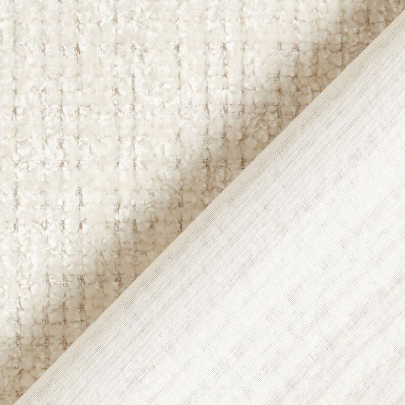 Polsterstoff Chenille Uni – wollweiss, image number 3