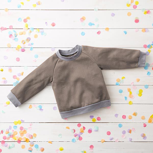 Leichter French Terry Uni – taupe,  image number 7
