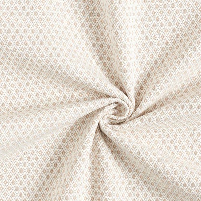 Dekostoff Jacquard kleine Rauten – dunkelbeige,  image number 1