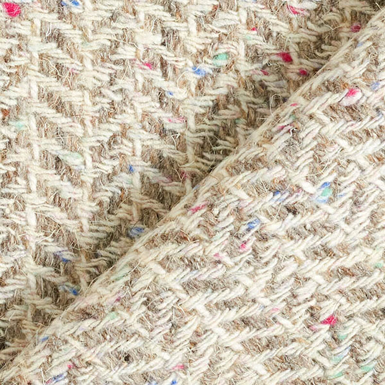 Mantelstoff Woll-Mix Fischgrat – taupe | Reststück 90cm,  image number 4