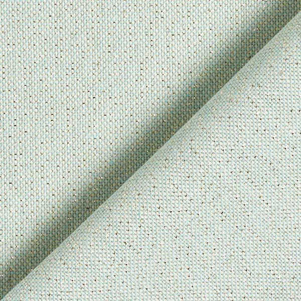 Dekostoff Halbpanama Lurex – mintgrün | Reststück 50cm