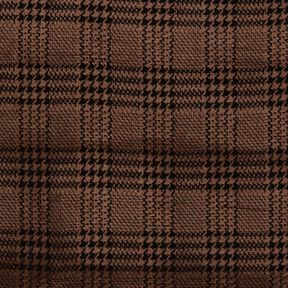 Samt Jersey Glencheck – maronenbraun/schwarz, 