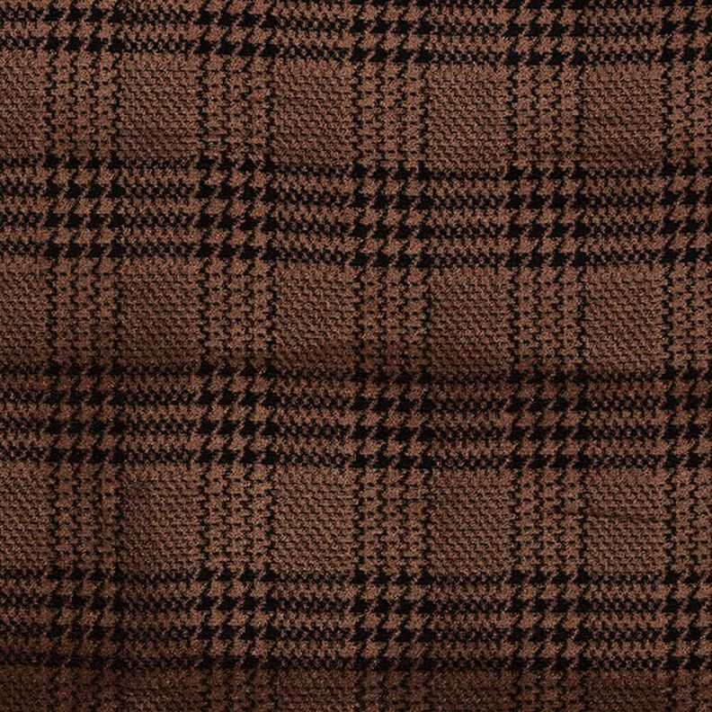 Samt Jersey Glencheck – maronenbraun/schwarz,  image number 1