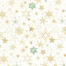 Baumwollstoff Popeline große Sterne – wollweiss/gold,  thumbnail number 1