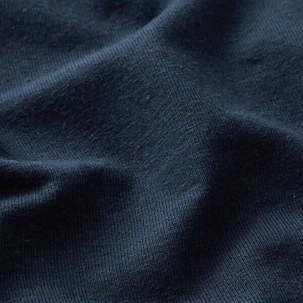 Jersey Baumwoll-Leinen-Mix uni – marineblau