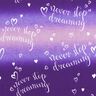French Terry Sommersweat Never stop Dreaming | Glitzerpüppi – lila/aubergine,  thumbnail number 1