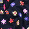 Babycord Blumen mit Glitzerdruck | Poppy Fabrics – marineblau,  thumbnail number 2