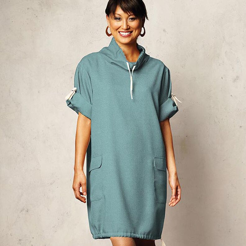 Baumwollfleece Uni – stahlblau | Reststück 100cm,  image number 7