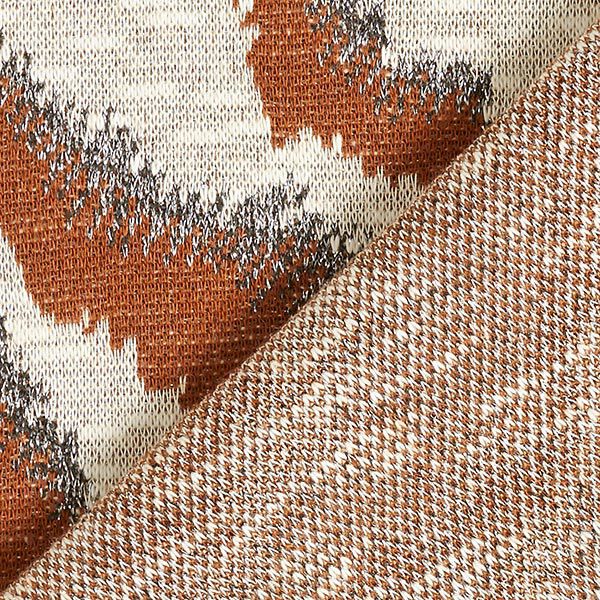Strickjacquard Glitzer Zebramuster – wollweiss/rehbraun, image number 5