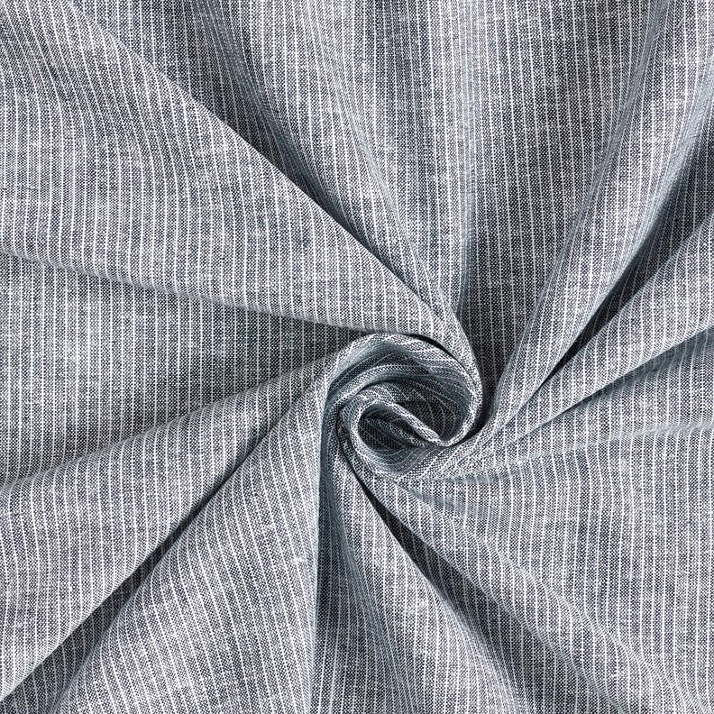 Leinen-Baumwoll-Mix schmale Streifen – nachtblau/weiss, image number 3