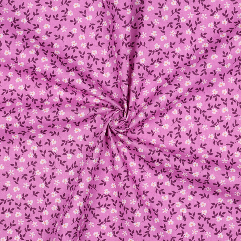 GOTS Baumwollpopeline Streublümchen | Poppy Fabrics – pink/weiss, image number 3