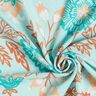 Viskose Voile Blumen Tiffany – helltürkis,  thumbnail number 3