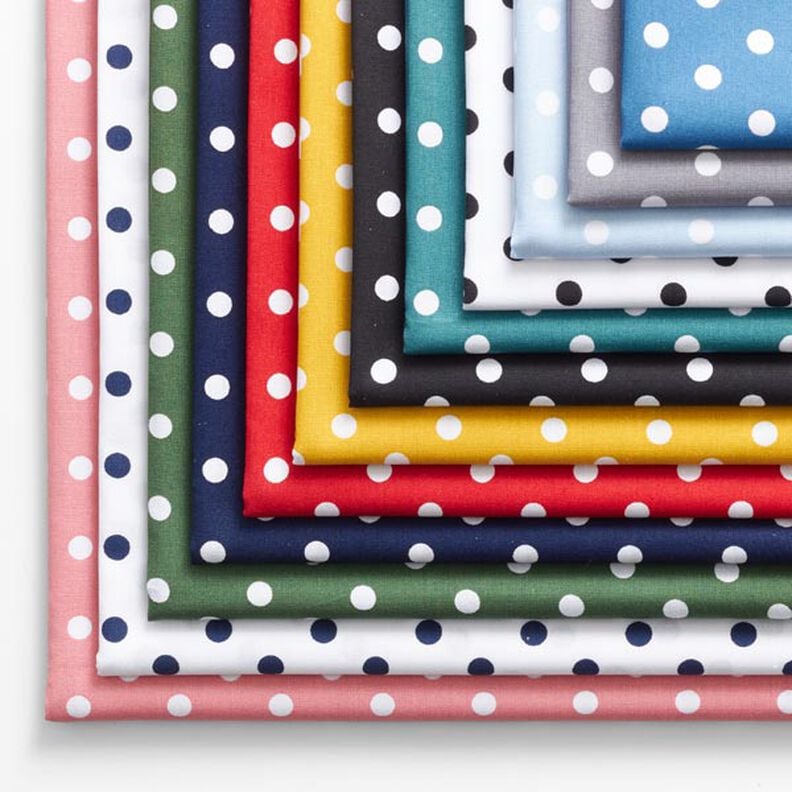 Baumwollpopeline gro&szlig;e Punkte &ndash; weiss/schwarz,  image number 3