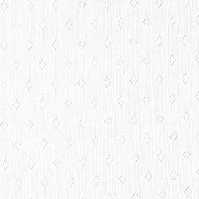 Feinstrickjersey mit Lochmuster – weiss, 