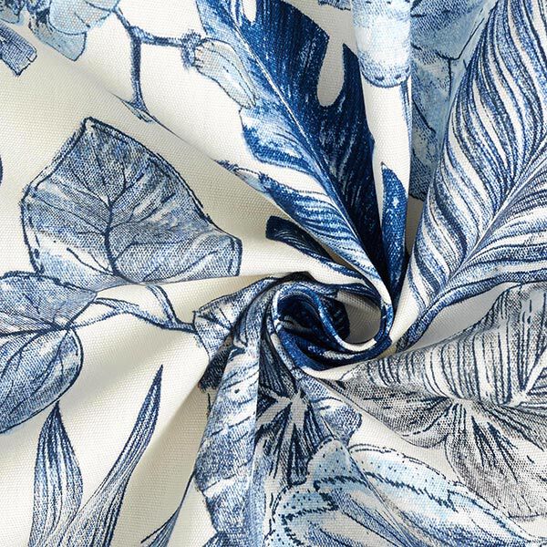 Outdoorstoff Acrisol Bouquet – blau | Reststück 100cm