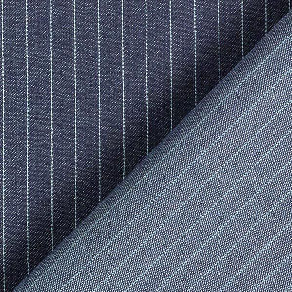 Fester Denim Nadelstreifen – marineblau | Reststück 50cm