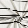 Strickjacquard unregelmaessige Streifen – wollweiss/schwarz,  thumbnail number 4