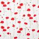 Dekostoff Halbpanama Mohn – weiss/rot,  thumbnail number 1