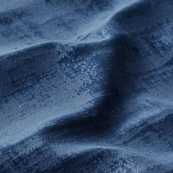 Dekostoff Samt Marmoroptik – marineblau | Reststück 100cm
