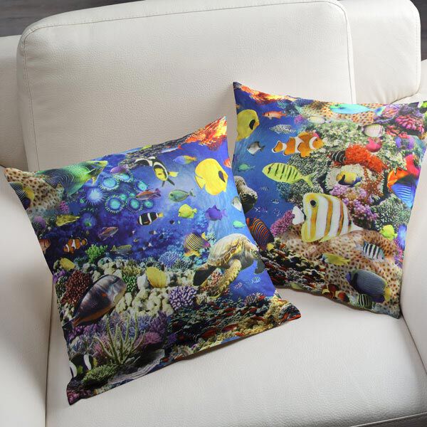 Dekostoff Digitaldruck Aquarium | Reststück 50cm