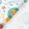 Baumwollsatin Safari Tiere – weiss/hellblau,  thumbnail number 4