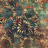 Baumwollstoff Batik-Sonnen – blautanne/maronenbraun,  thumbnail number 1