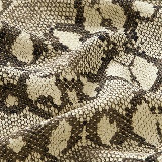 Viskosestoff Schlangenprint – beige, 