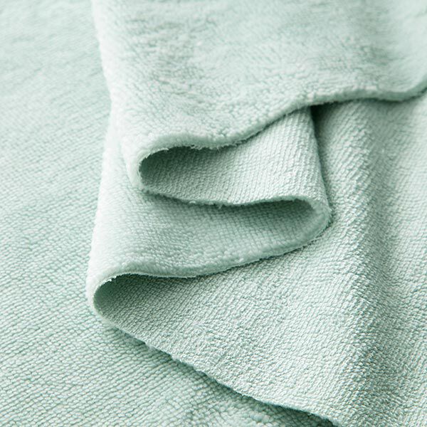 Kuschelfrottee Bambus Uni – aquablau – Muster,  image number 2