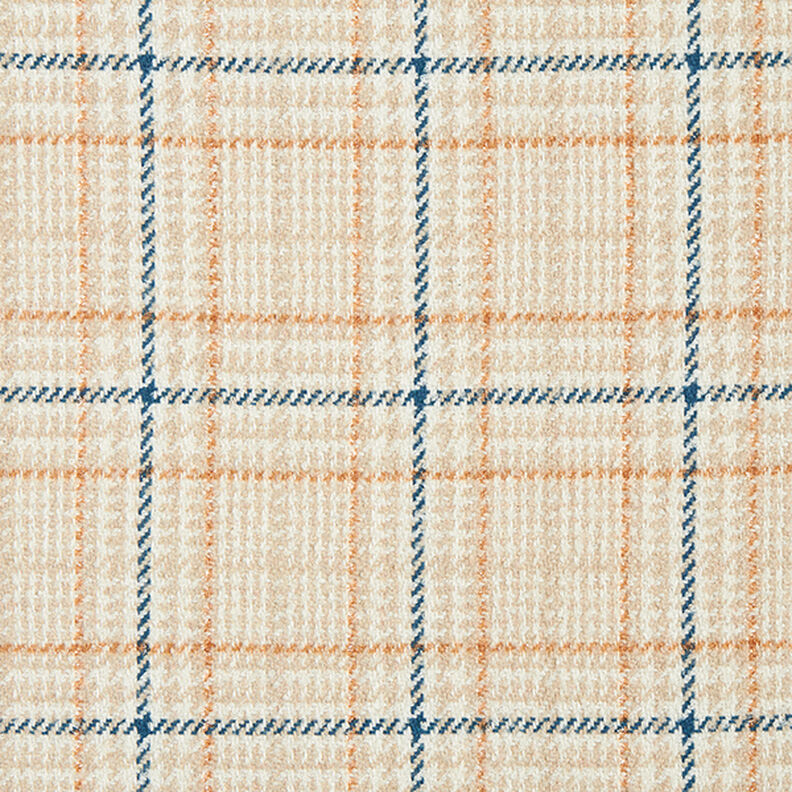 Mantelstoff Karo & Hahnentritt – weiss/hellbeige,  image number 1