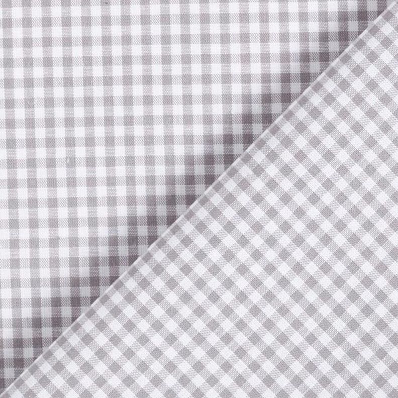 Baumwollpopeline Kleines Vichykaro, garngefärbt – grau/weiss,  image number 6