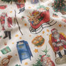 Dekostoff Halbpanama nostalgische Weihnachtszeit – natur/rot,  thumbnail number 2