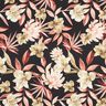 Kreppsatin Magnolien mit Palmblättern – schwarz/beige,  thumbnail number 1