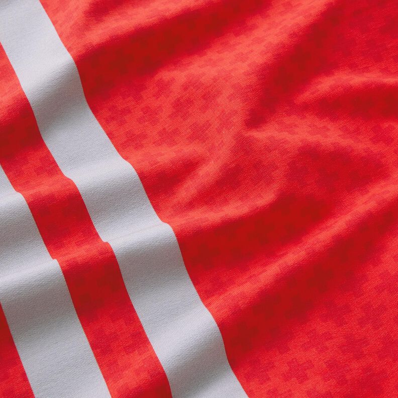 French Terry Sommersweat Bordürenstoff Einmal Notarzt sein – rot/silbergrau, image number 2