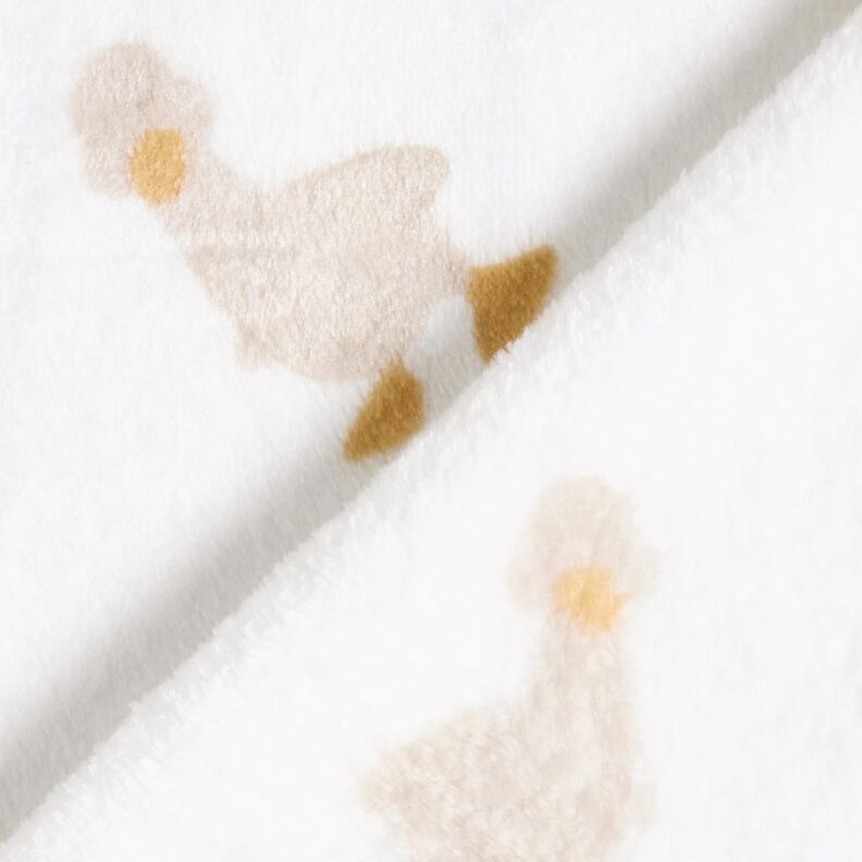 Kuschelfleece kleine Gänse – elfenbein/mandel, image number 4