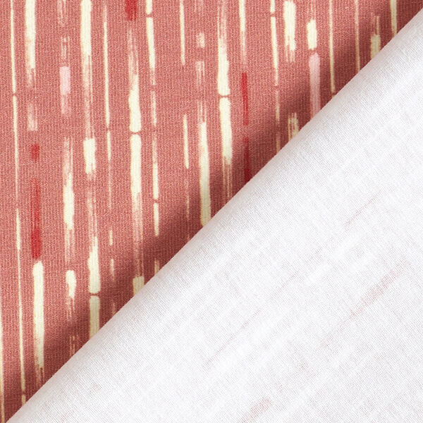 GOTS Baumwolljersey Streifen | Tula – altrosa/terracotta,  image number 4