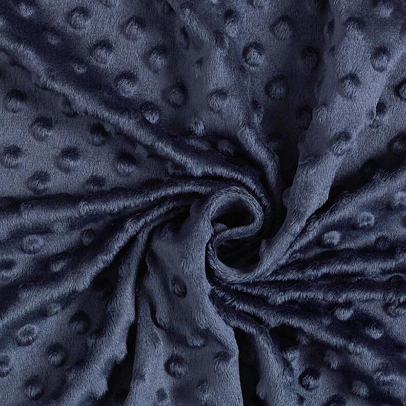 Kuschelfleece geprägte Punkte – marineblau,  image number 3