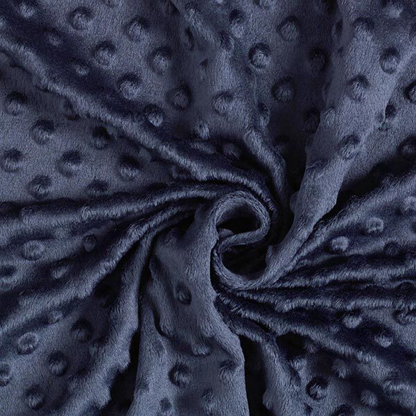Kuschelfleece geprägte Punkte – marineblau – Muster,  image number 3