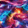 French Terry Sommersweat Galaxie Digitaldruck – blaulila/feuerrot,  thumbnail number 2
