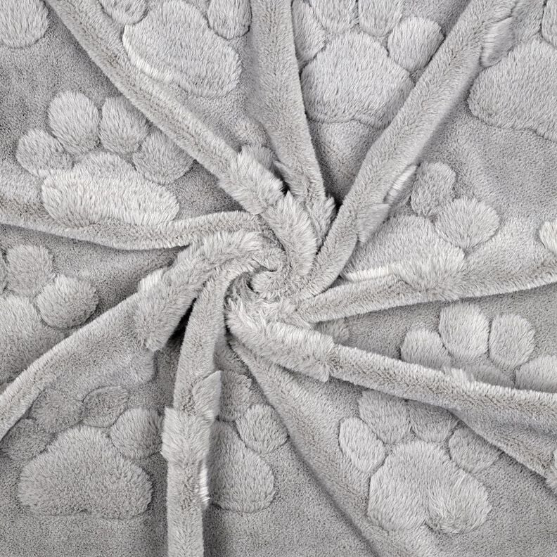 Kuschelfleece Hundepfoten – elefantengrau, image number 3