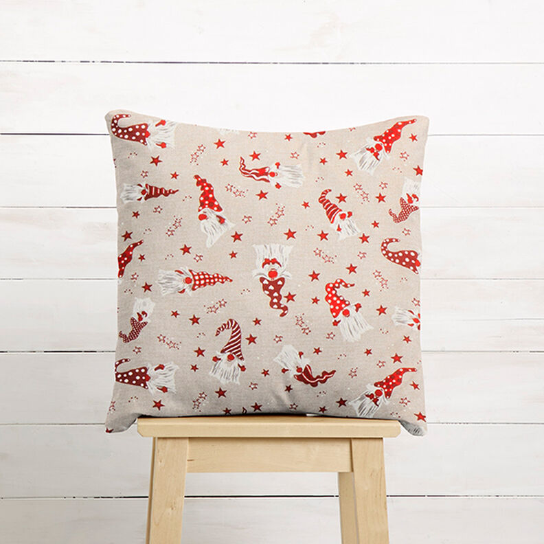 Dekostoff Canvas Wichtel – beige,  image number 9