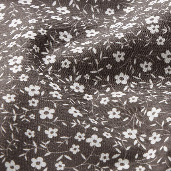 Baumwollpopeline Millefleurs – dunkeltaupe, image number 2
