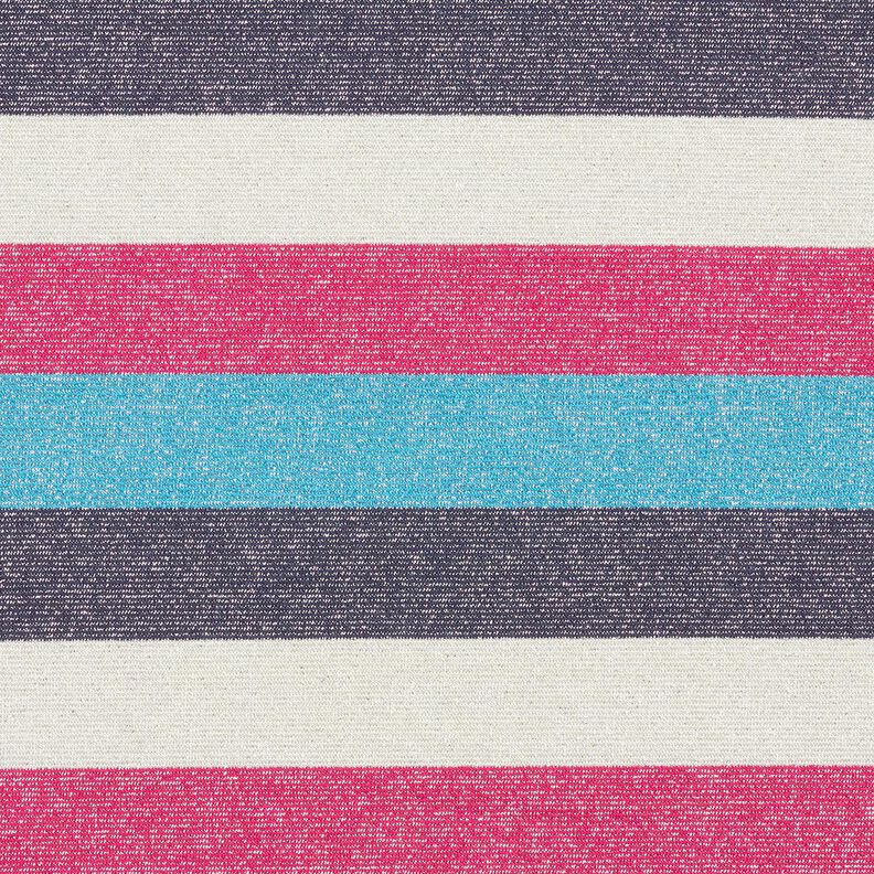 Glitzerjersey Streifen – intensiv pink/marineblau,  image number 1