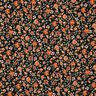 GOTS Baumwolljersey Herbstblumen Digitaldruck – schwarz/pfirsichorange,  thumbnail number 1