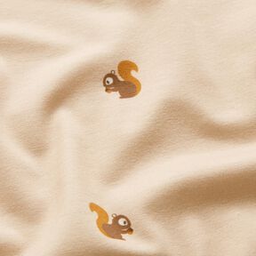 Baumwolljersey Eichhörnchen – cashew, 