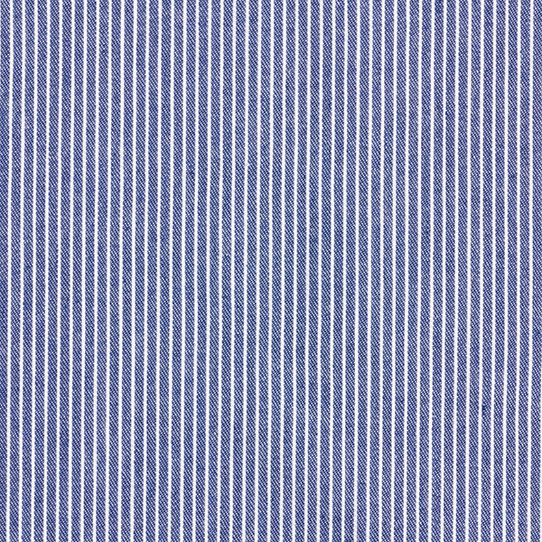 Blusenstoff Baumwoll-Mix Streifen – marineblau/weiss,  image number 1