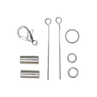 Endkappe | Karabiner| Nietenstift [5 mm], Jewellery Made by Me | Rico Design - silber, 